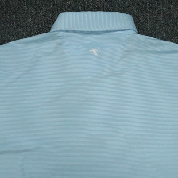 Ole Miss Rebels Shirt Men XL Blue White GenTeal Striped Performance Polo - Picture 6 of 10
